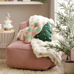 Clearance Bouclair Candy Cane Decorative Pillow