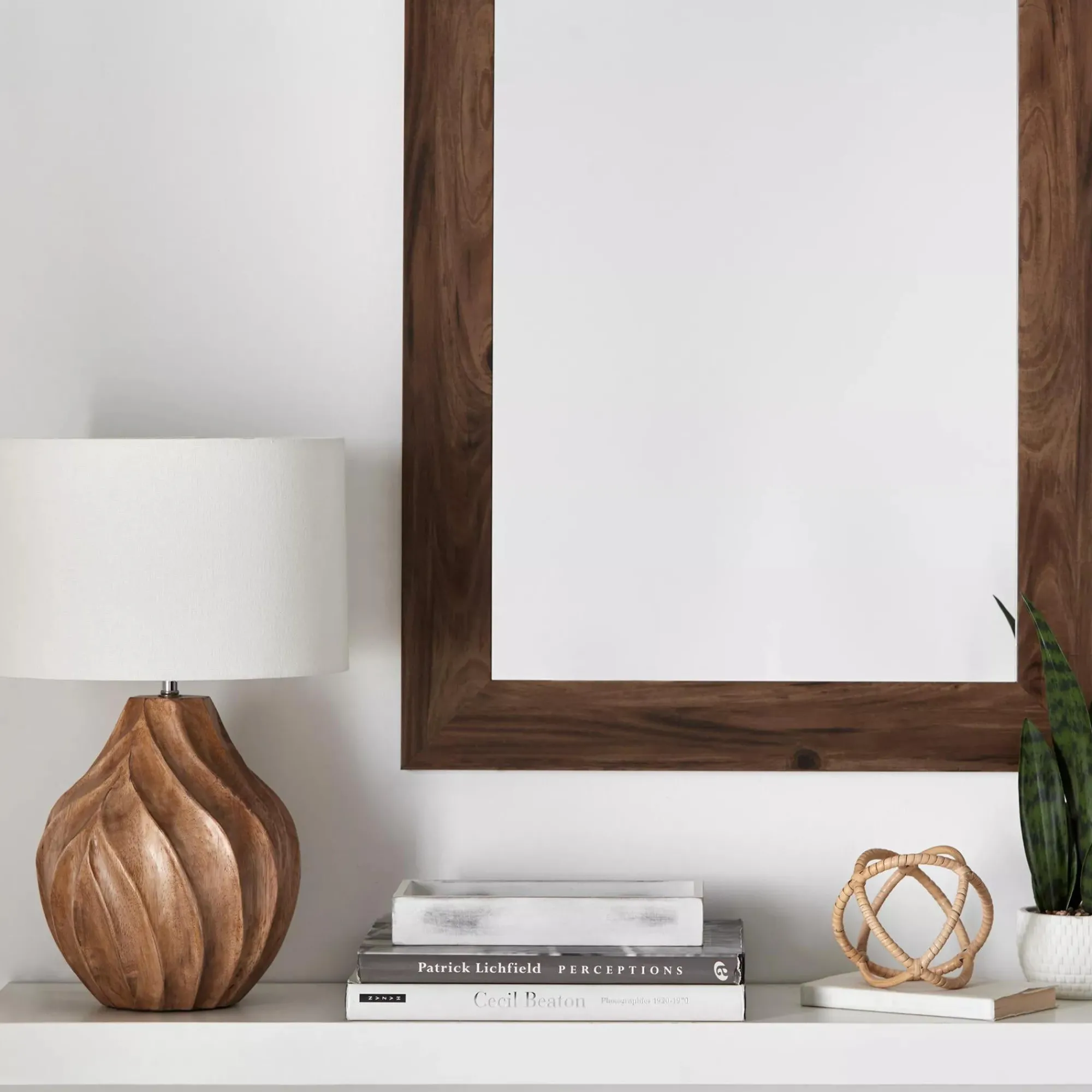 Discount Bouclair Carved Wood Table Lamp