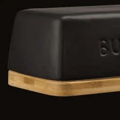 Clearance Bouclair Ceramic & Wood Butter Dish