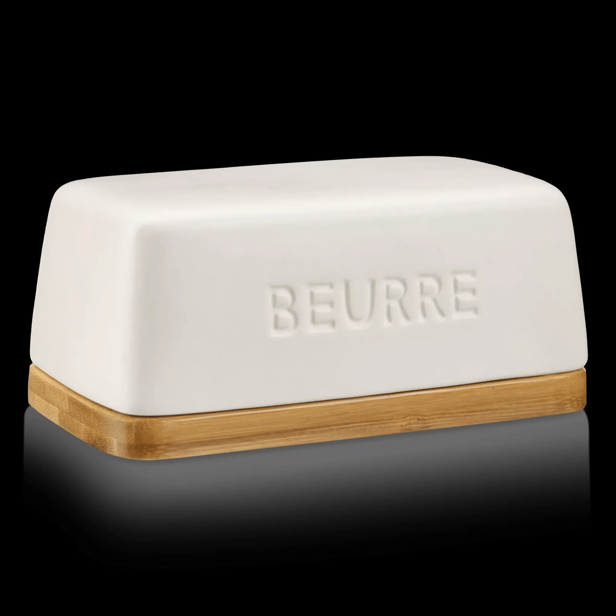 Clearance Bouclair Ceramic & Wood Butter Dish