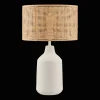 Bouclair Ceramic and Rattan Table Lamp
