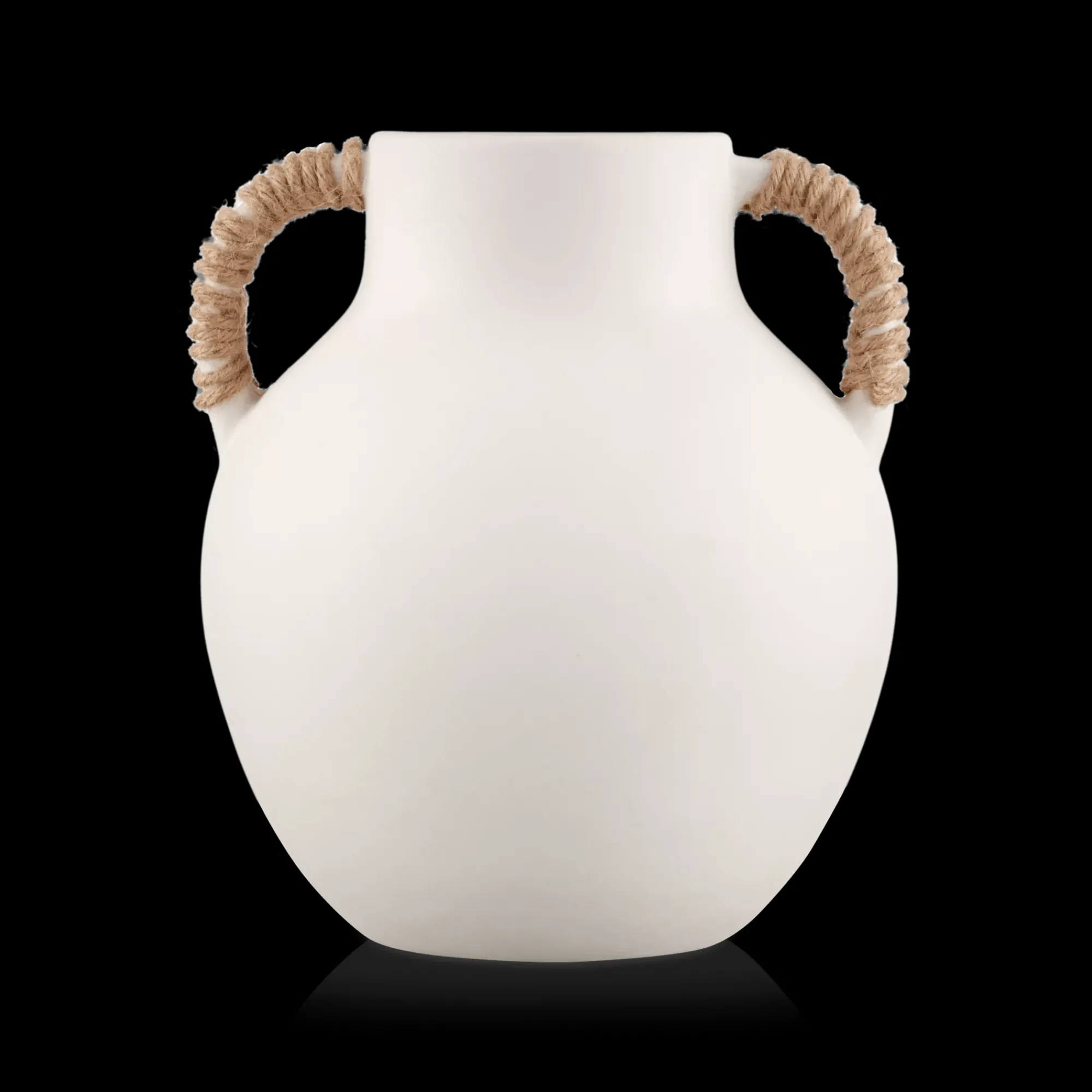 Outlet Bouclair Ceramic Table Vase with Rope on Handles