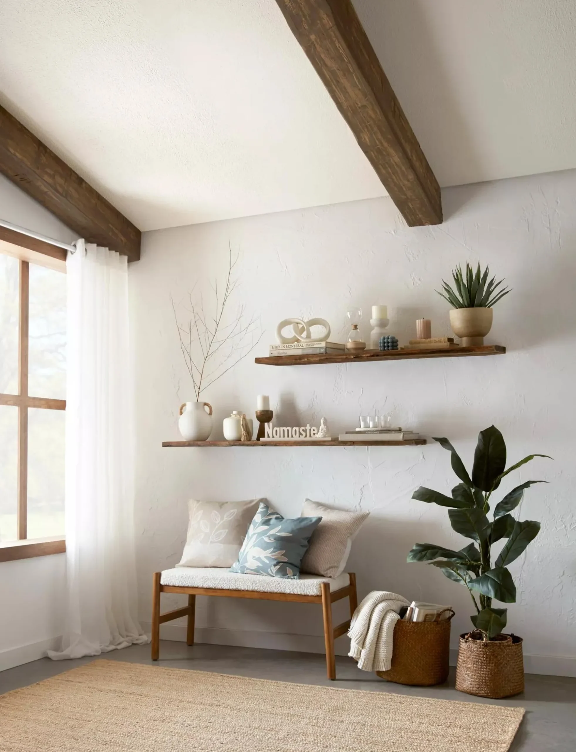 Outlet Bouclair Ceramic Table Vase with Rope on Handles