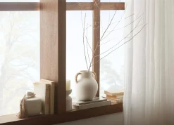 Outlet Bouclair Ceramic Table Vase with Rope on Handles