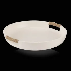 Online Bouclair Ceramic Tray with Rope on Handles