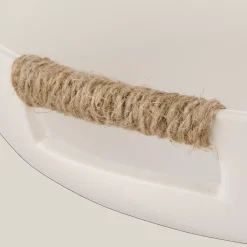 Online Bouclair Ceramic Tray with Rope on Handles