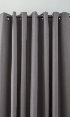 Outlet Bouclair Charcoal Chambray Blackout Curtain