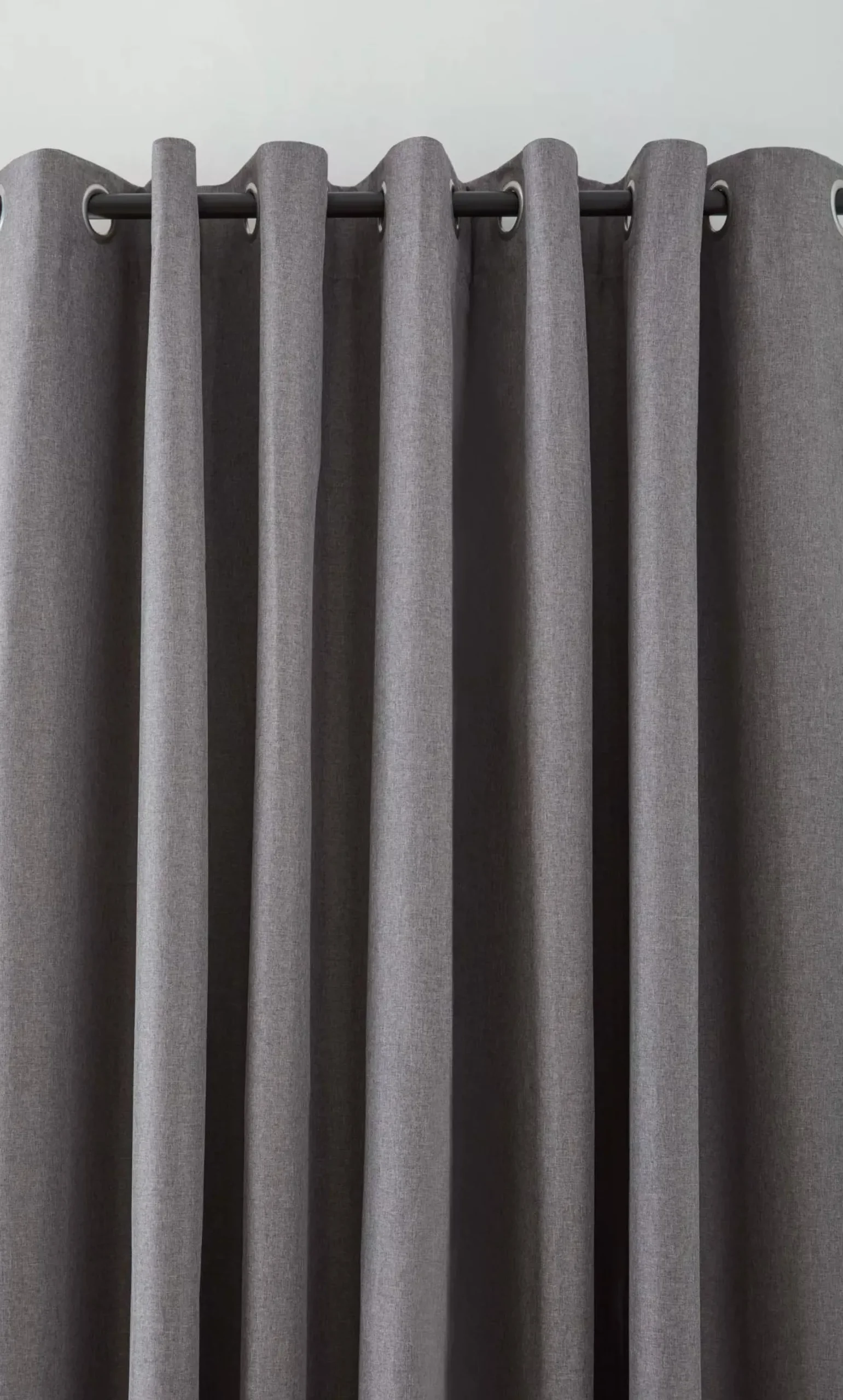 Outlet Bouclair Charcoal Chambray Blackout Curtain