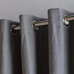 Outlet Bouclair Charcoal Chambray Blackout Curtain