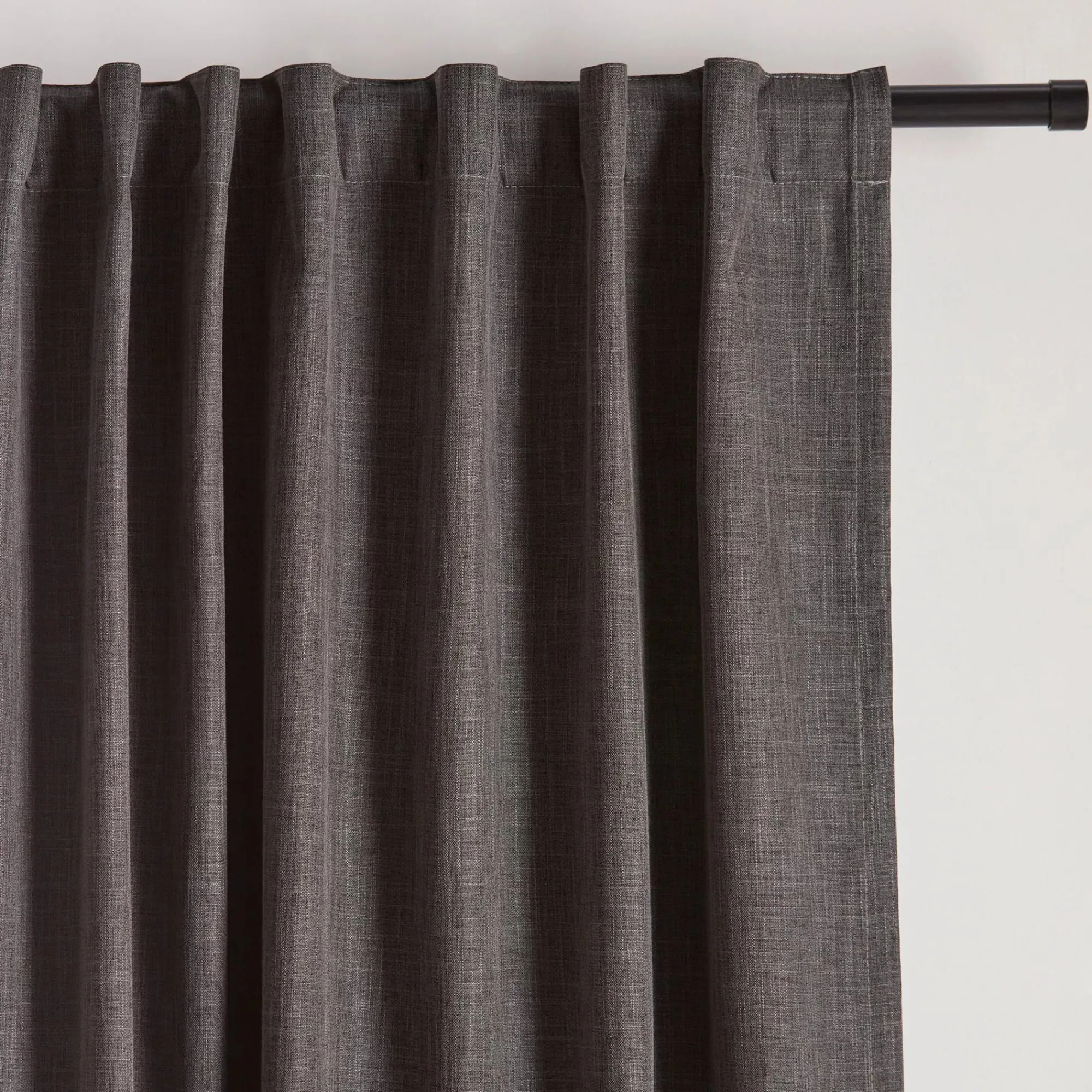 Bouclair Charcoal Chita Back Tab Blackout Curtain