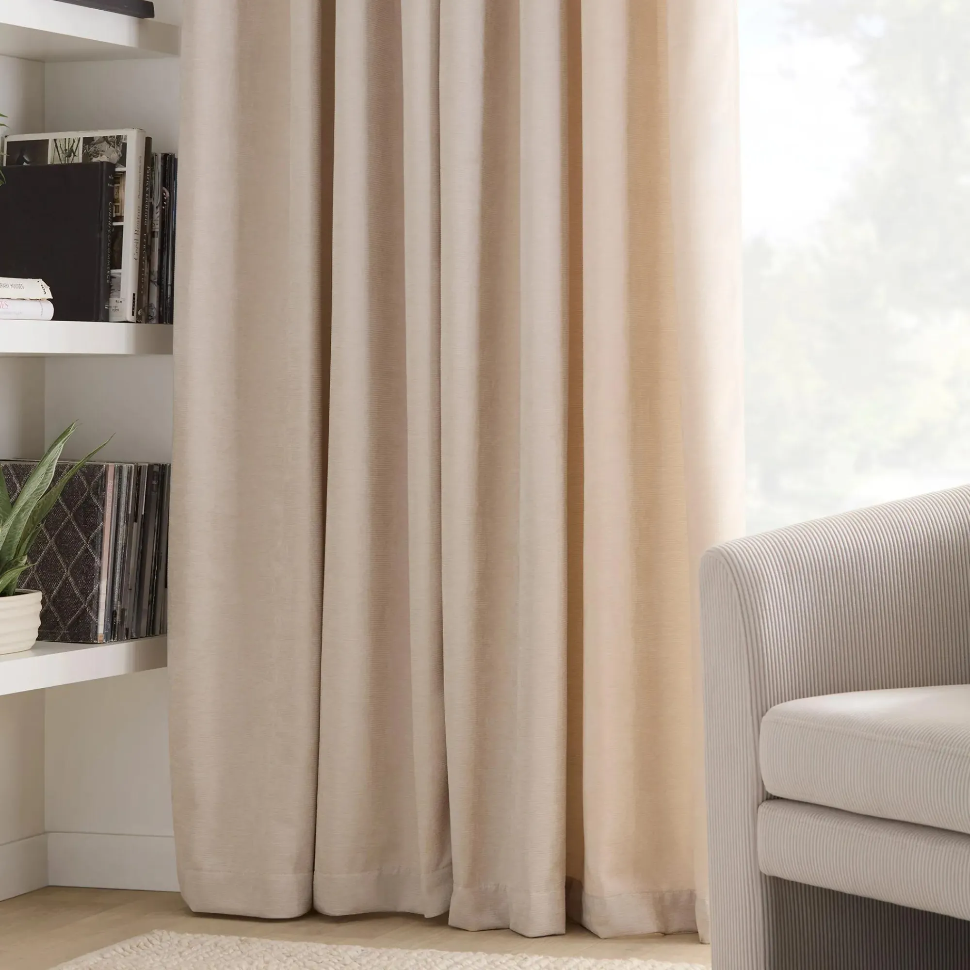 Hot Bouclair Charcoal Emile Panel Curtain