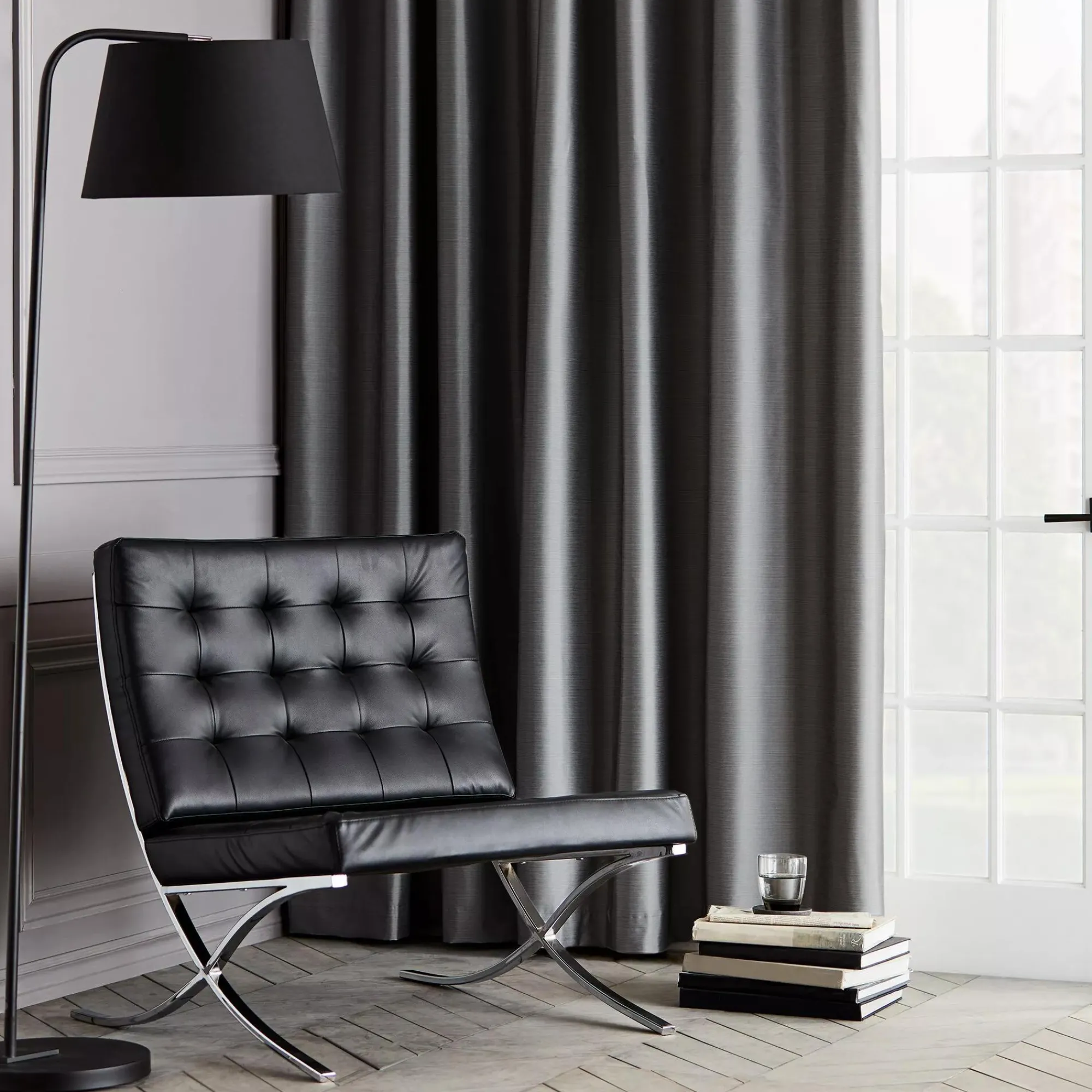 Online Bouclair Charcoal Pegaze Blackout Curtain