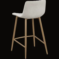 Hot Bouclair Chita Fabric and Metal Bar Stool