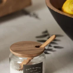 New Bouclair Clear Glass Salt Jar