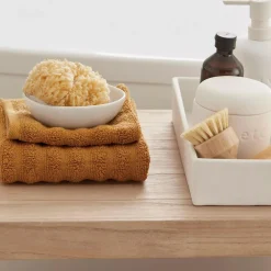 New Bouclair Cognac Textured Hand Towel