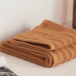 New Bouclair Cognac Textured Hand Towel