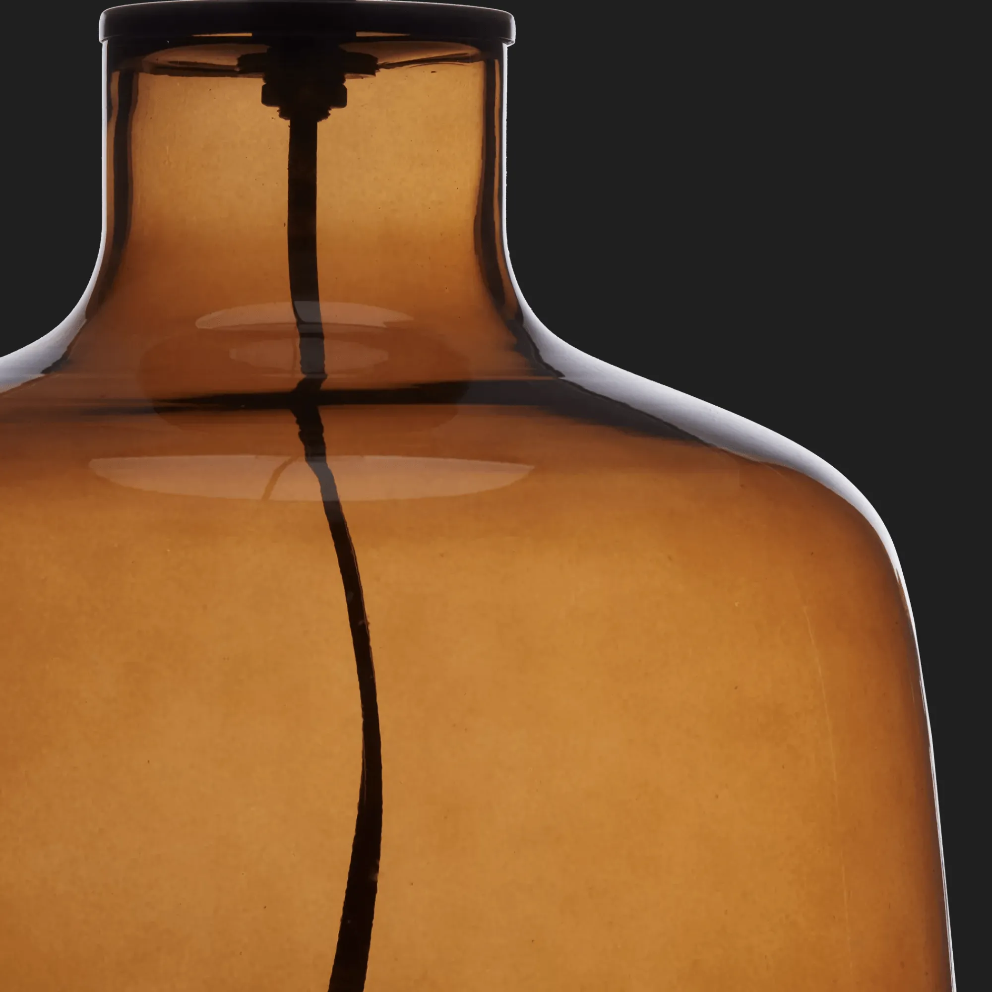 Online Bouclair Cognac Transparent Glass Table Lamp with Shade