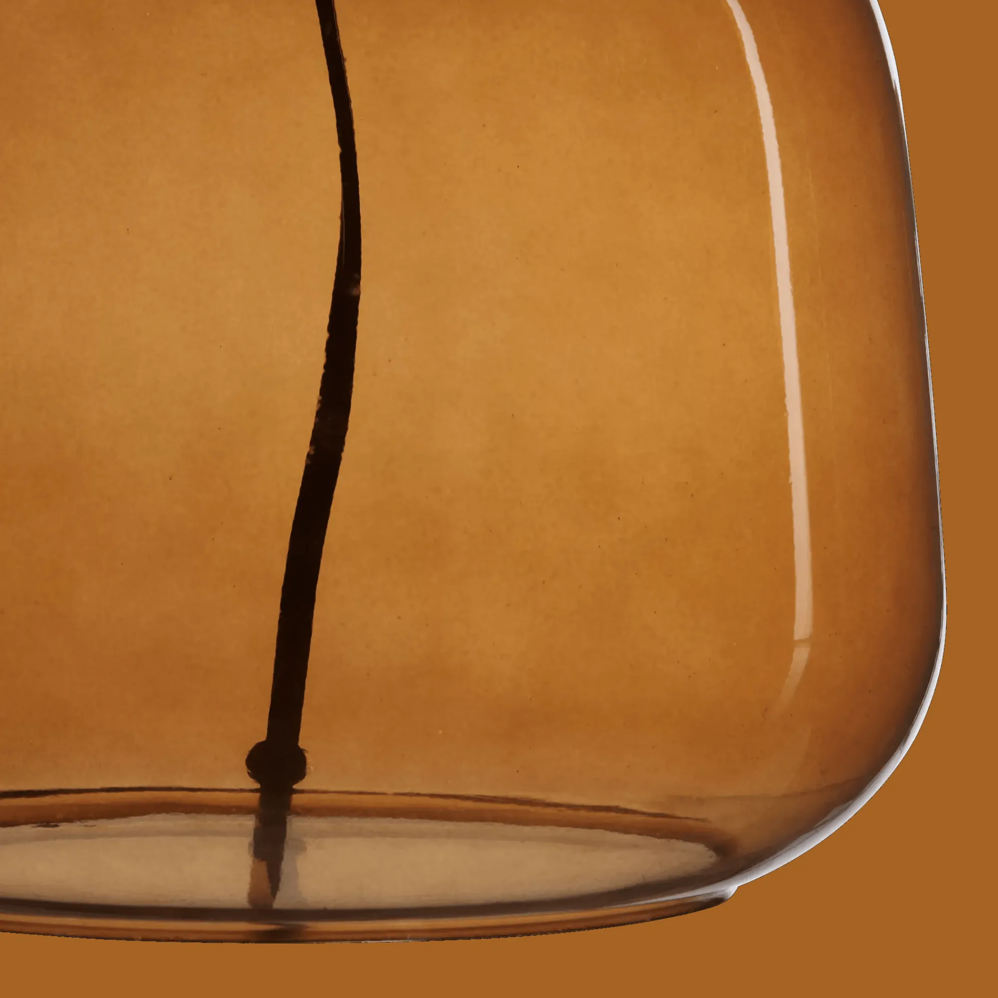 Online Bouclair Cognac Transparent Glass Table Lamp with Shade