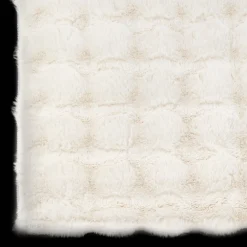 Bouclair Cream Bubble Faux Fur Rug