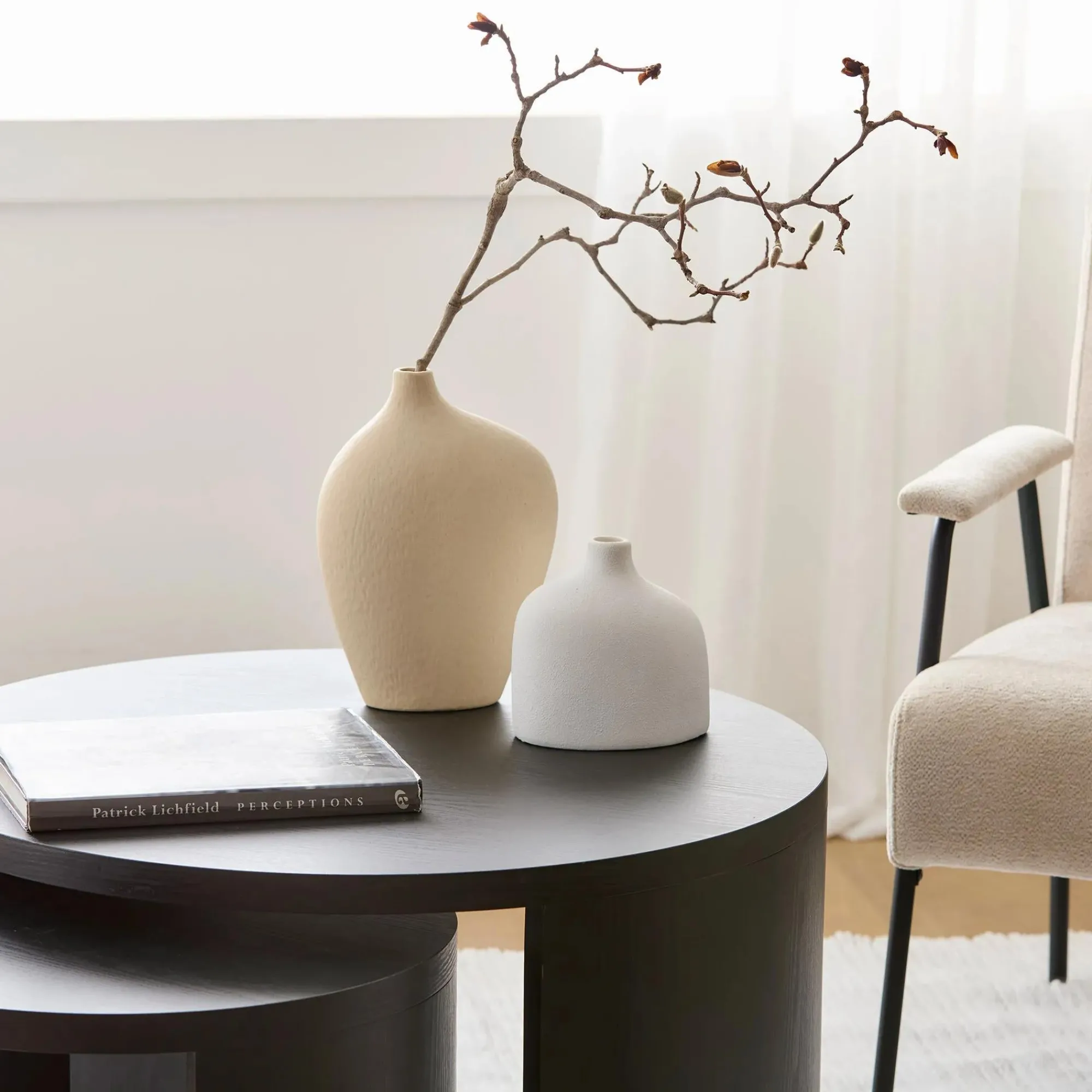 Discount Bouclair Curved Ceramic Table Vase