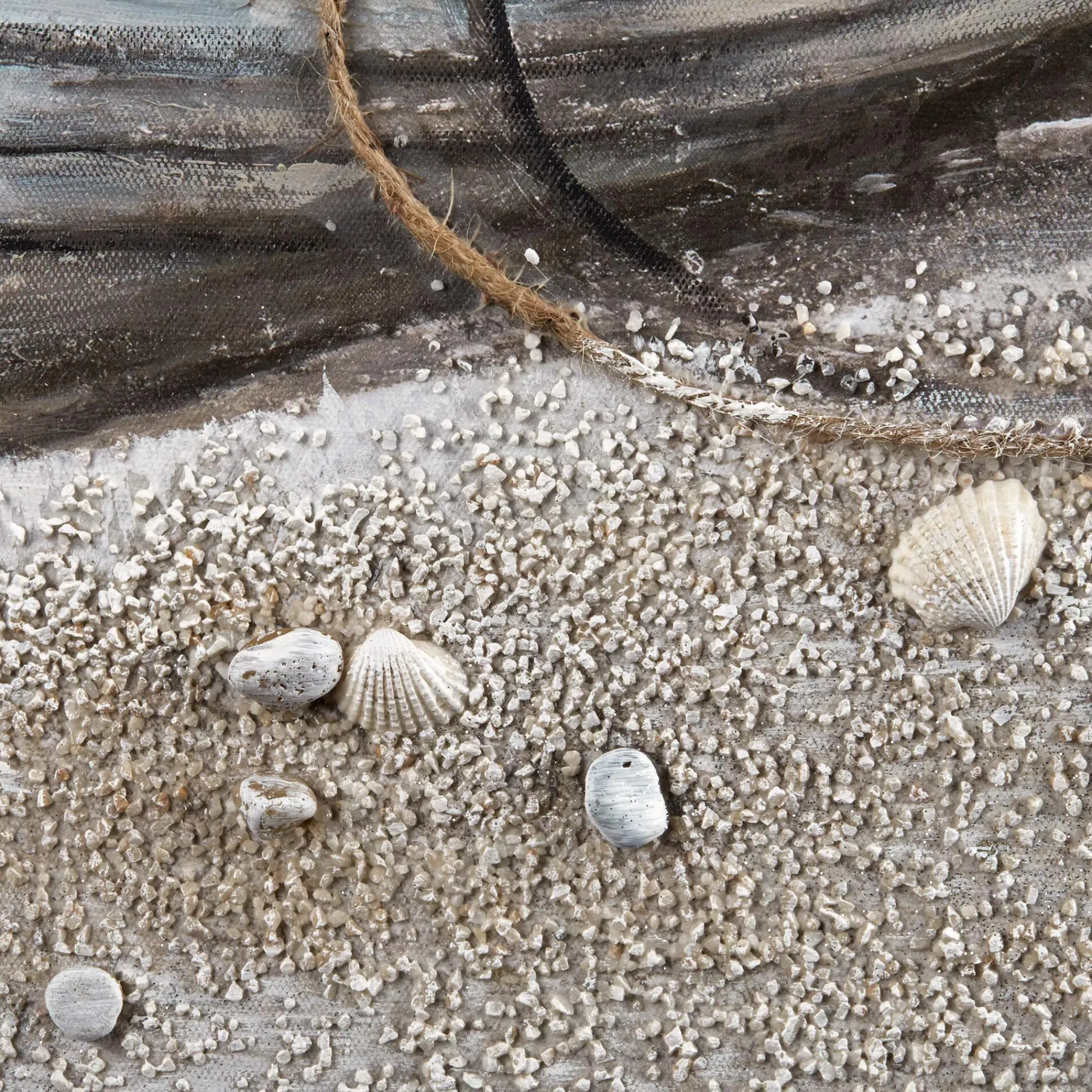 Bouclair Deserted Boat Oil Painted Canvas