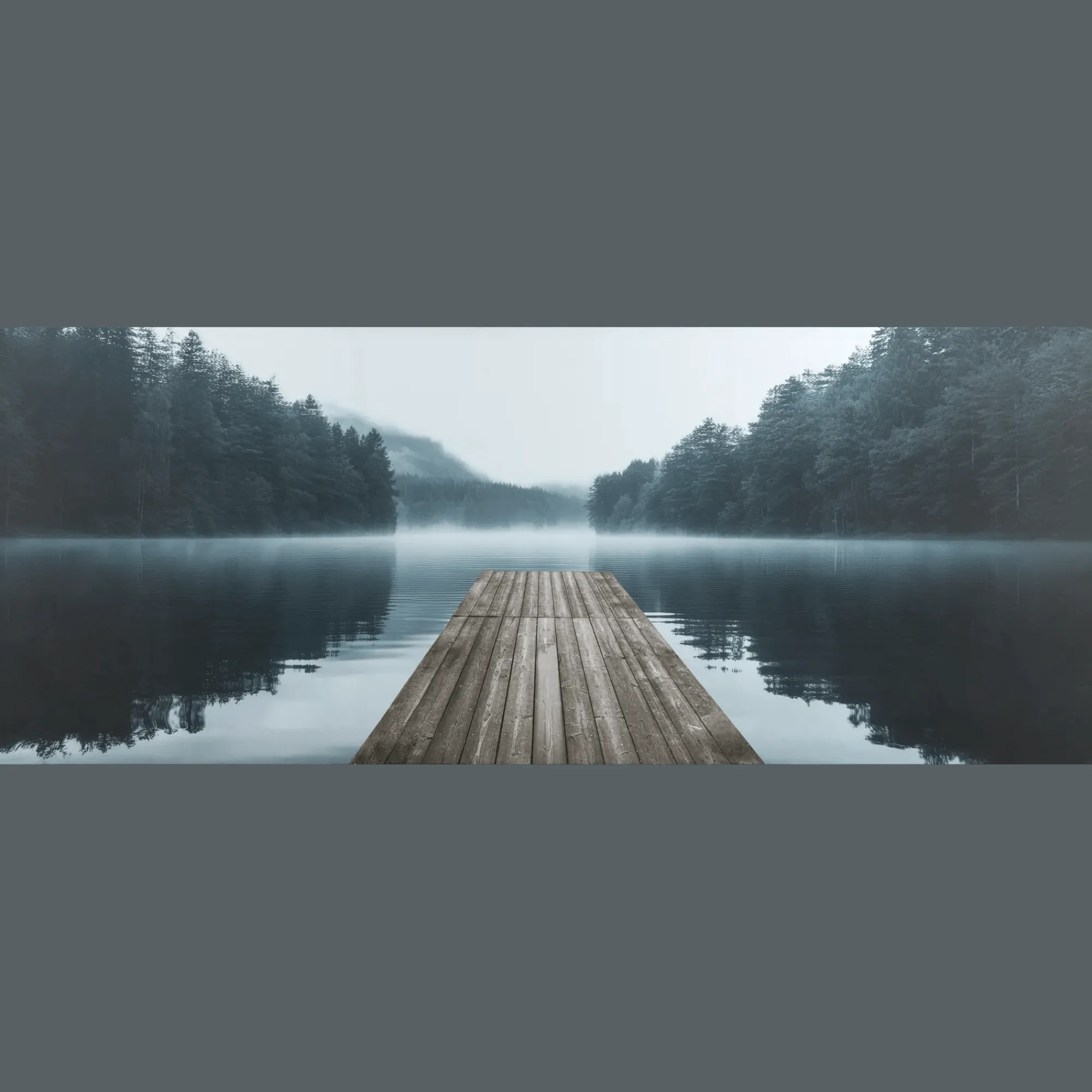 Hot Bouclair Dock on Lake Printed Canvas