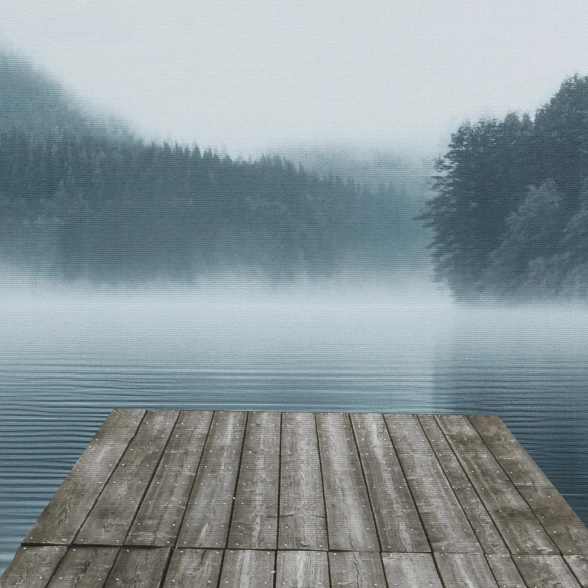 Hot Bouclair Dock on Lake Printed Canvas