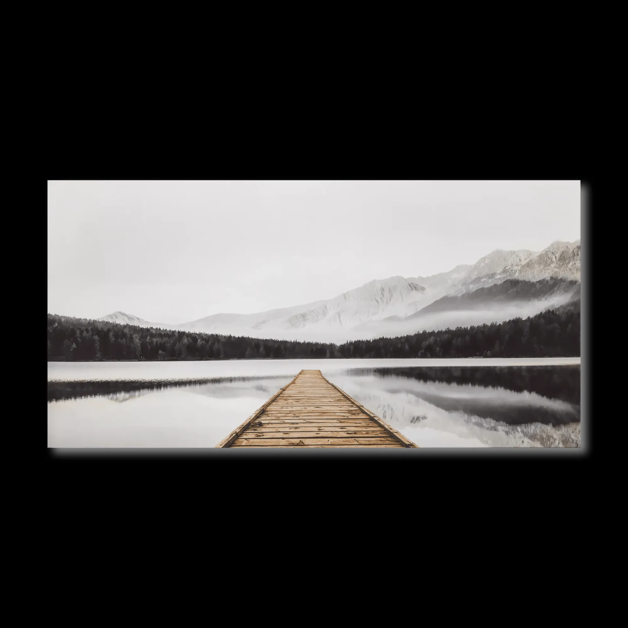 Clearance Bouclair Dock with Mountain View Printed Canvas