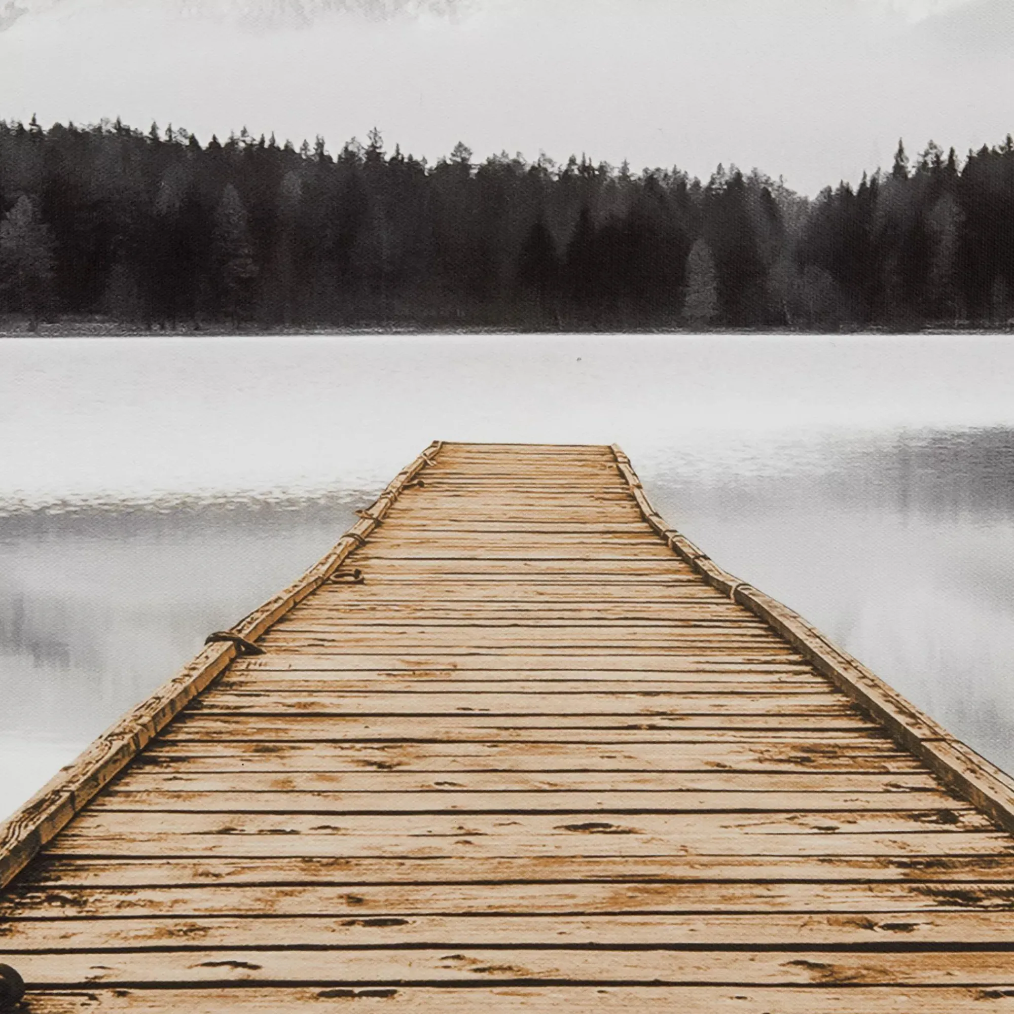 Clearance Bouclair Dock with Mountain View Printed Canvas