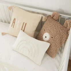 Discount Bouclair Emery Brown Teddy Throw Pillow