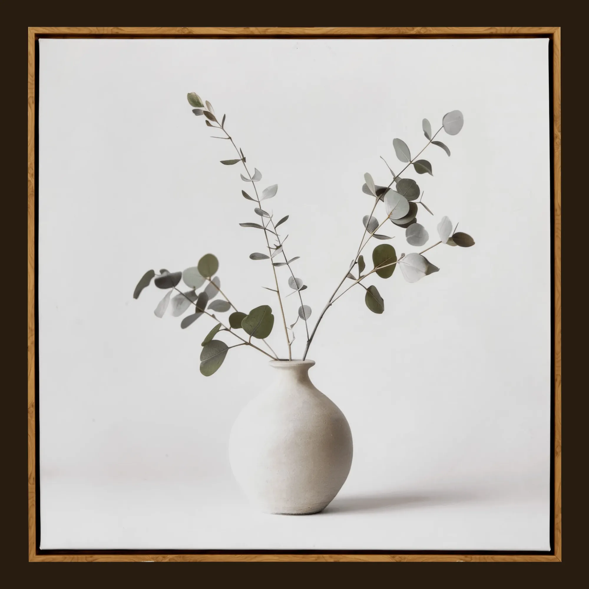 New Bouclair Eucalyptus in a Vase Framed Art