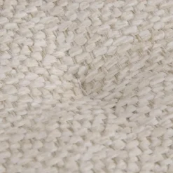 Discount Bouclair Fabric and Black Metal Bench