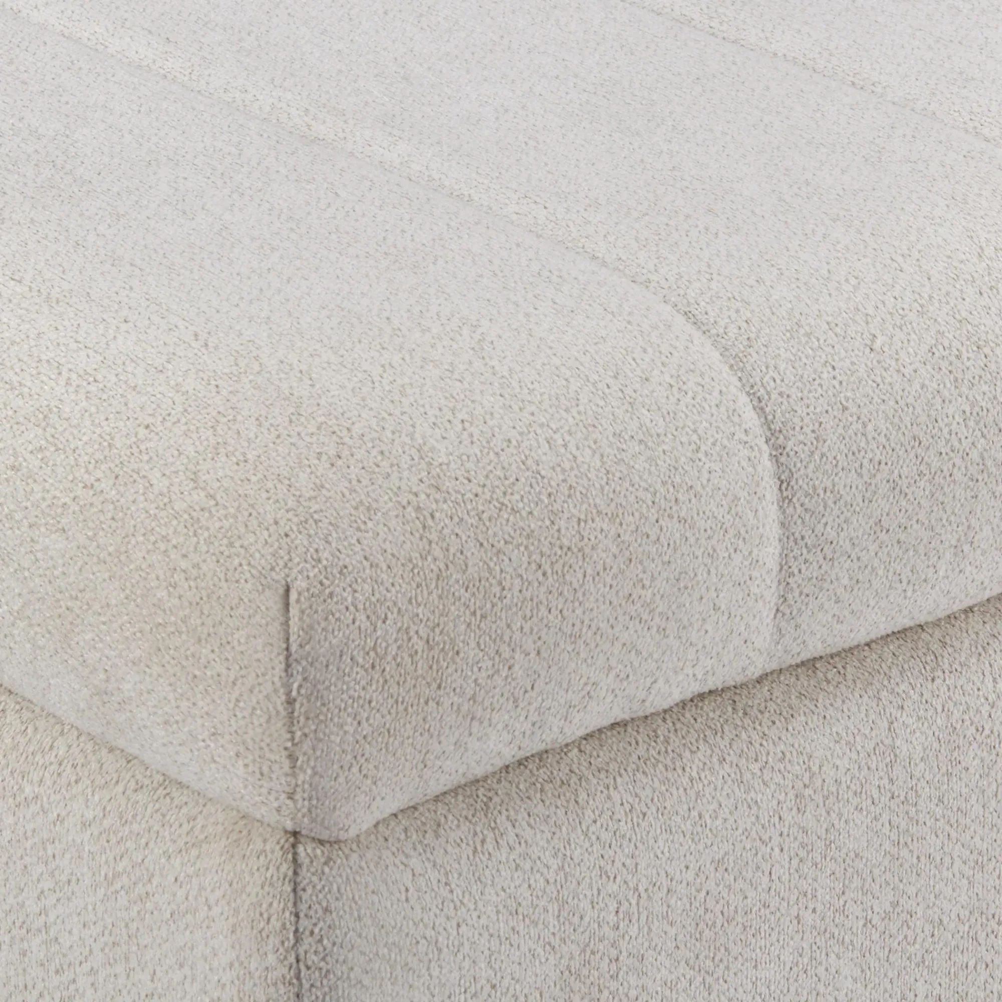 Outlet Bouclair Fabric and Black Wood Bench