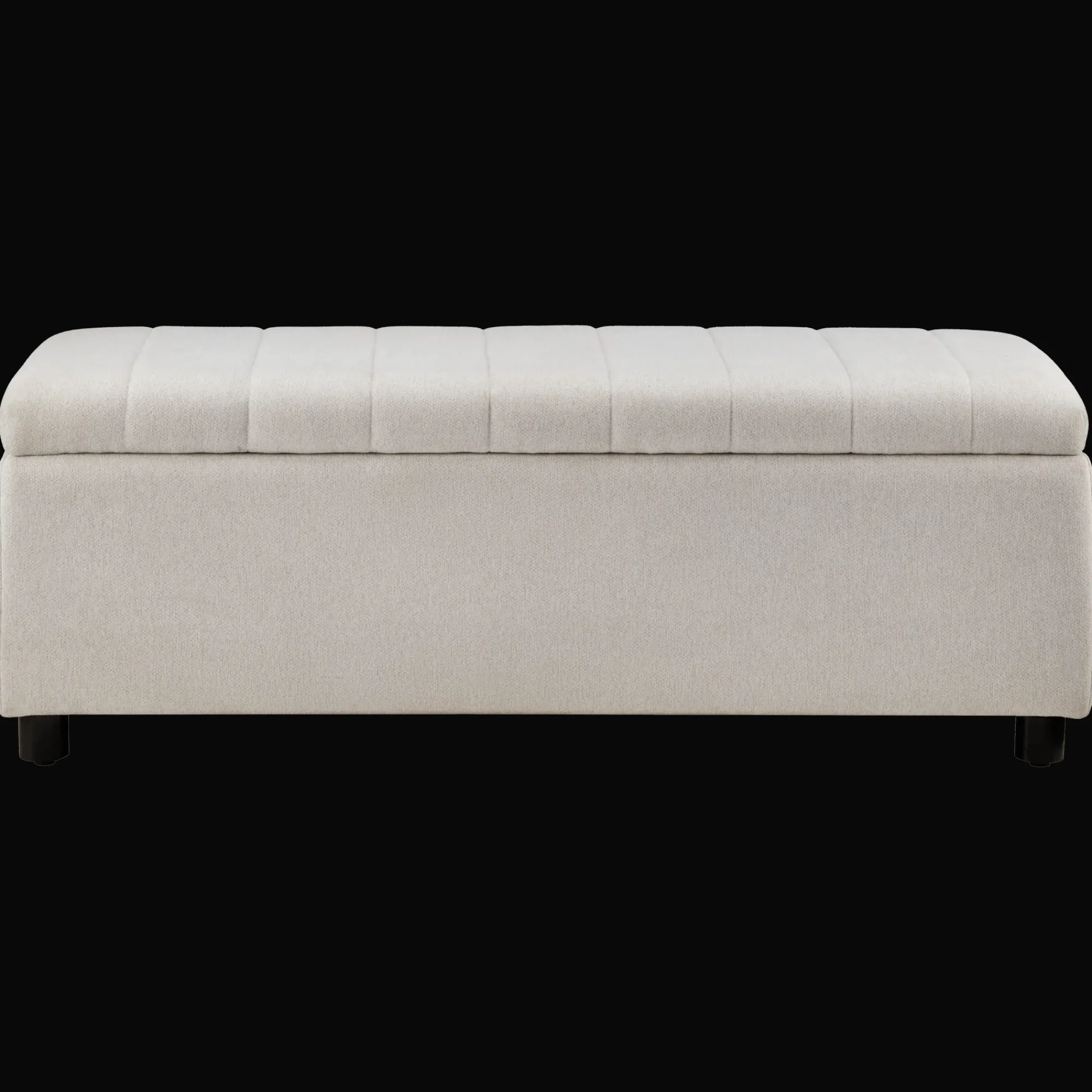 Outlet Bouclair Fabric and Black Wood Bench