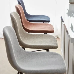 Outlet Bouclair Fabric and Metal Bar Stool