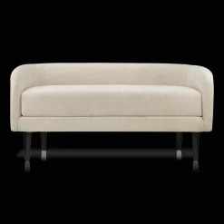 Discount Bouclair Fabric and Metal Bench