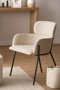 Bouclair Fabric and Metal Dining Chair