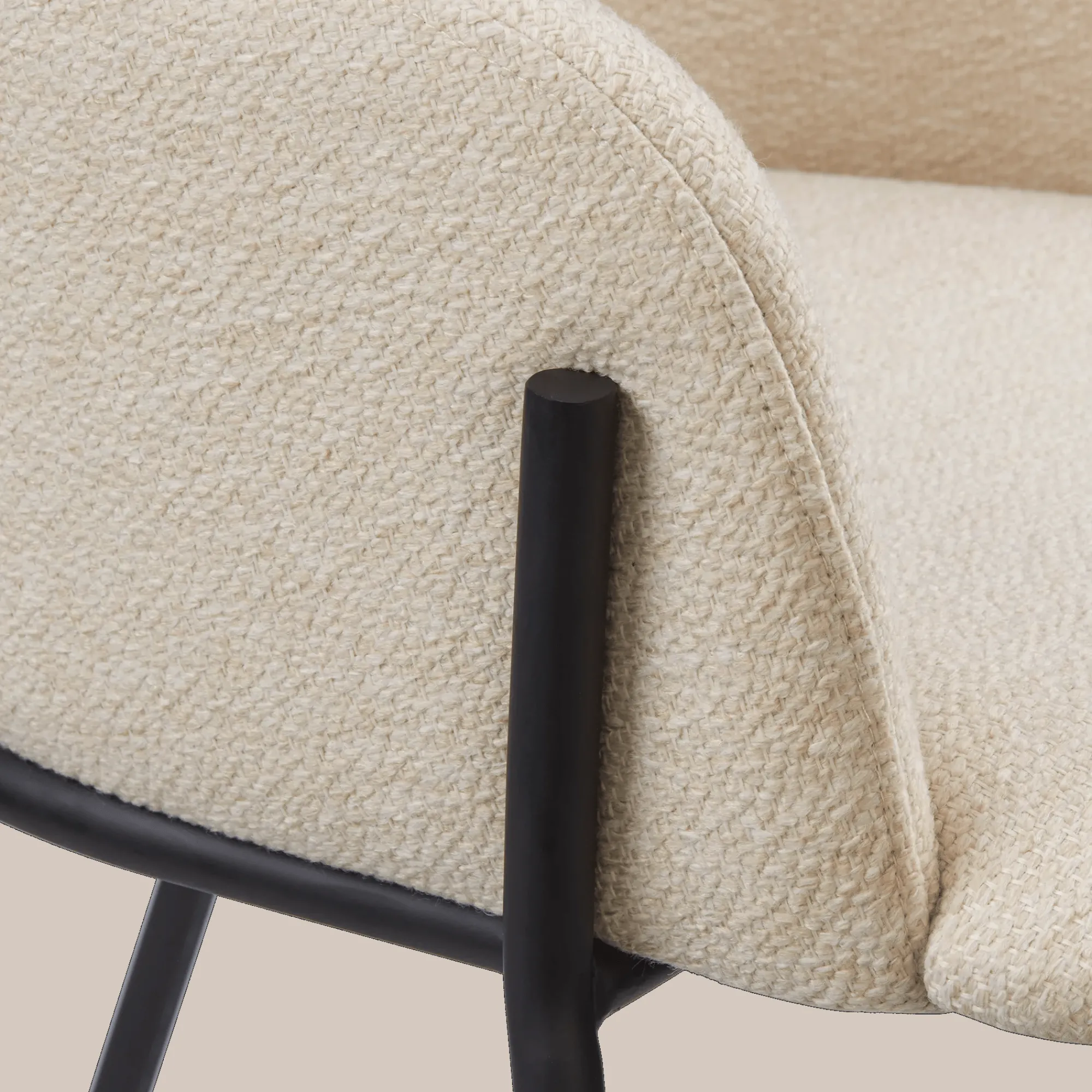 Bouclair Fabric and Metal Dining Chair