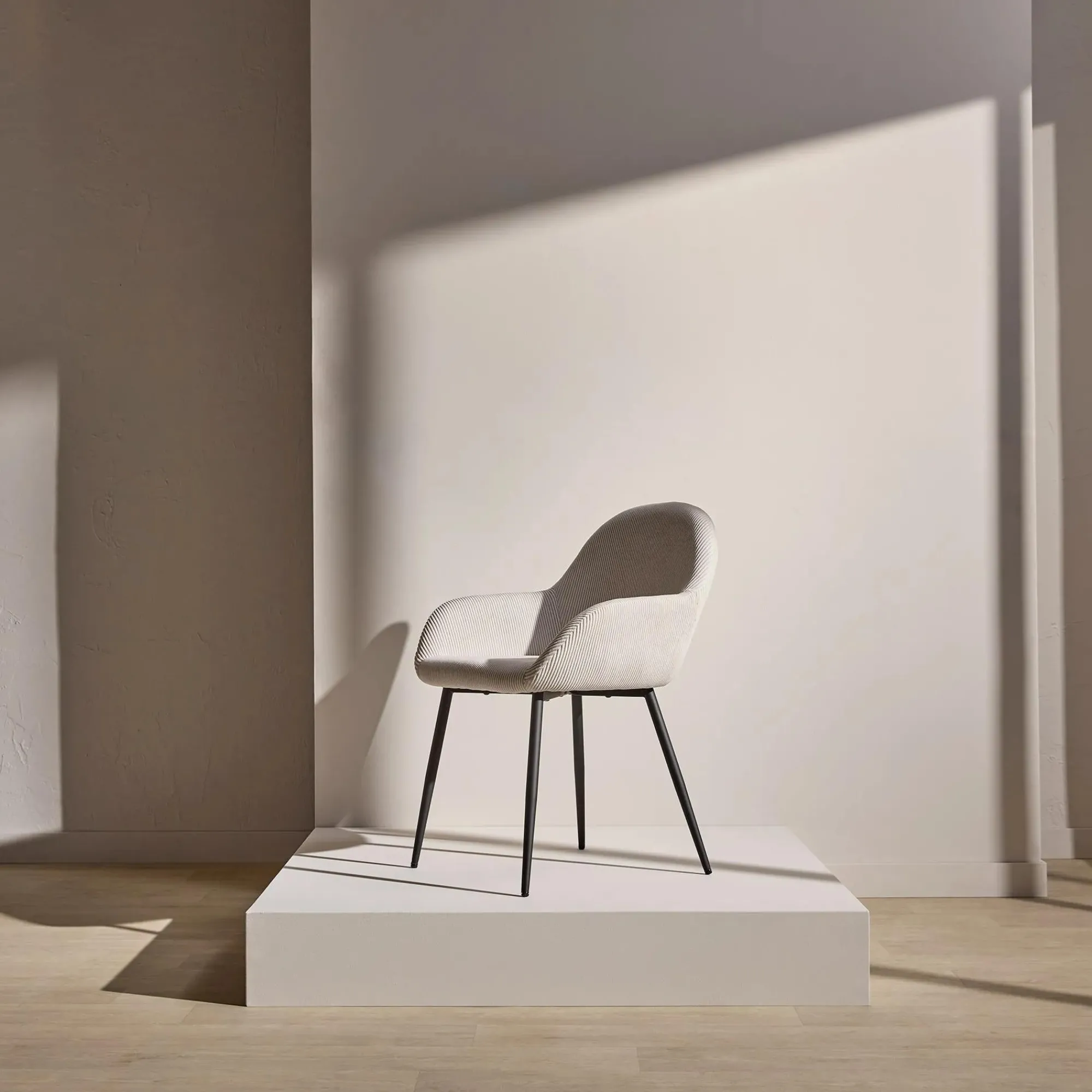 Sale Bouclair Fabric and Metal Dining Chair