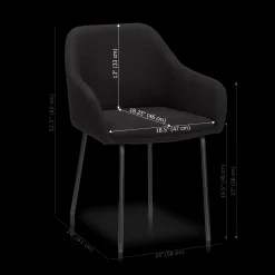 Discount Bouclair Fabric and Metal Dining Chair