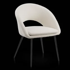 Outlet Bouclair Fabric and Metal Dining Chair