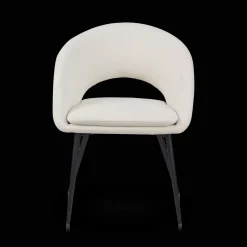 Outlet Bouclair Fabric and Metal Dining Chair