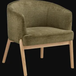 Hot Bouclair Fabric and Wood Accent Chair