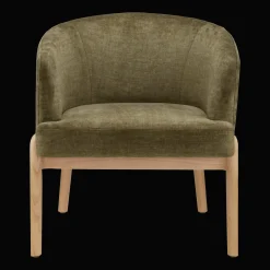 Hot Bouclair Fabric and Wood Accent Chair