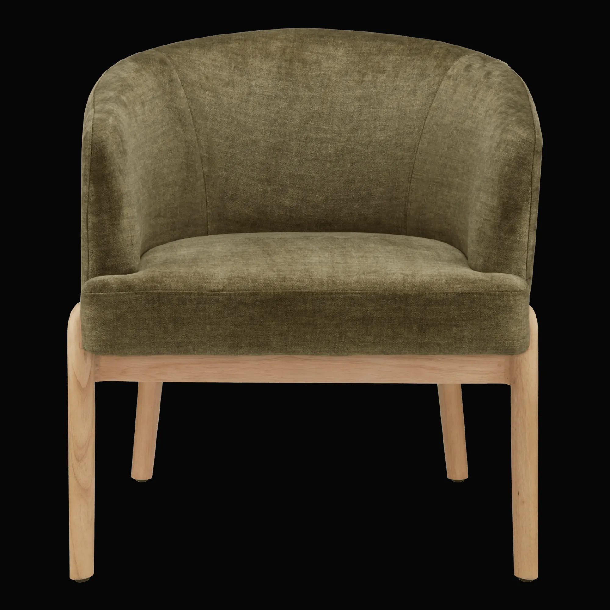 Hot Bouclair Fabric and Wood Accent Chair