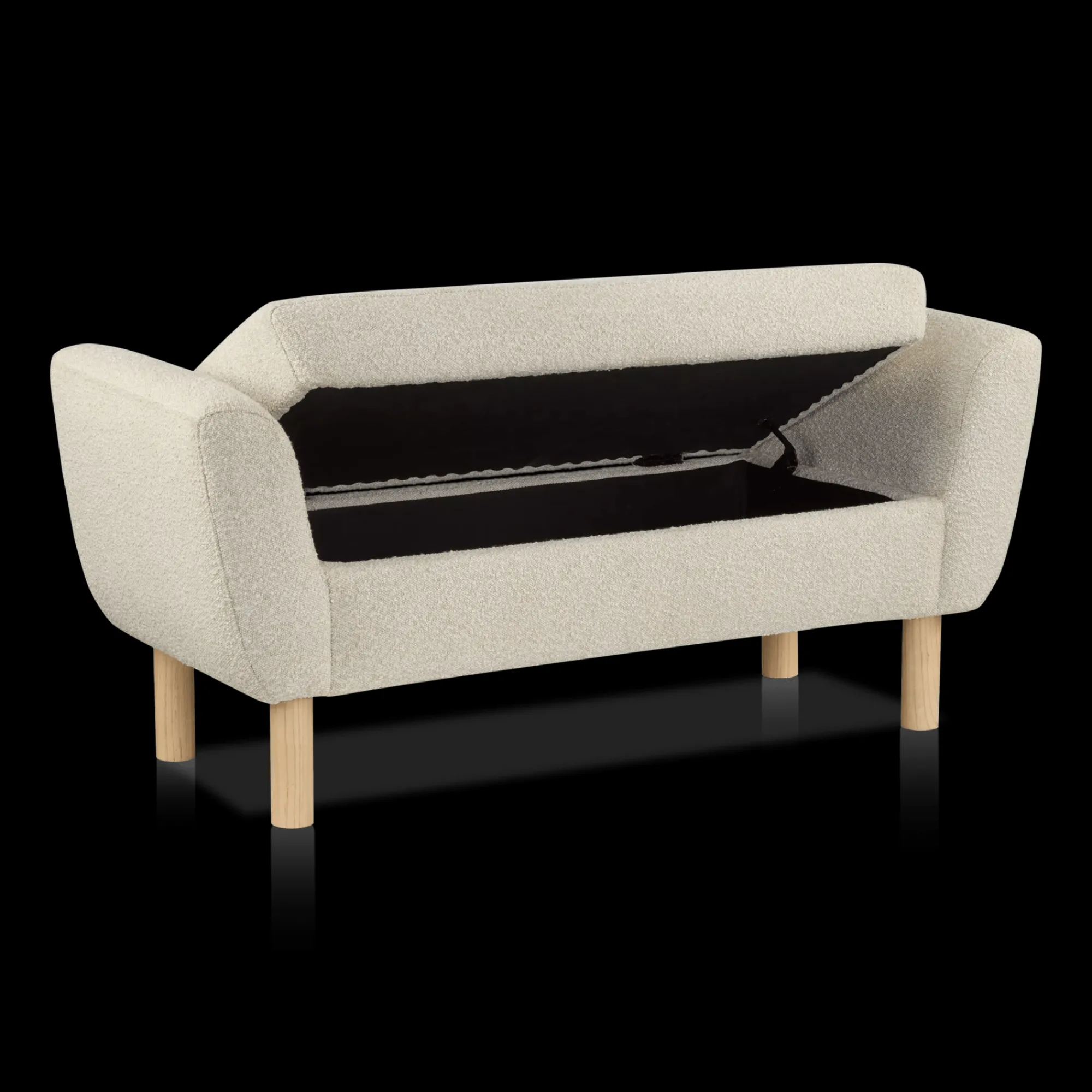 Sale Bouclair Fabric and Wood Bench