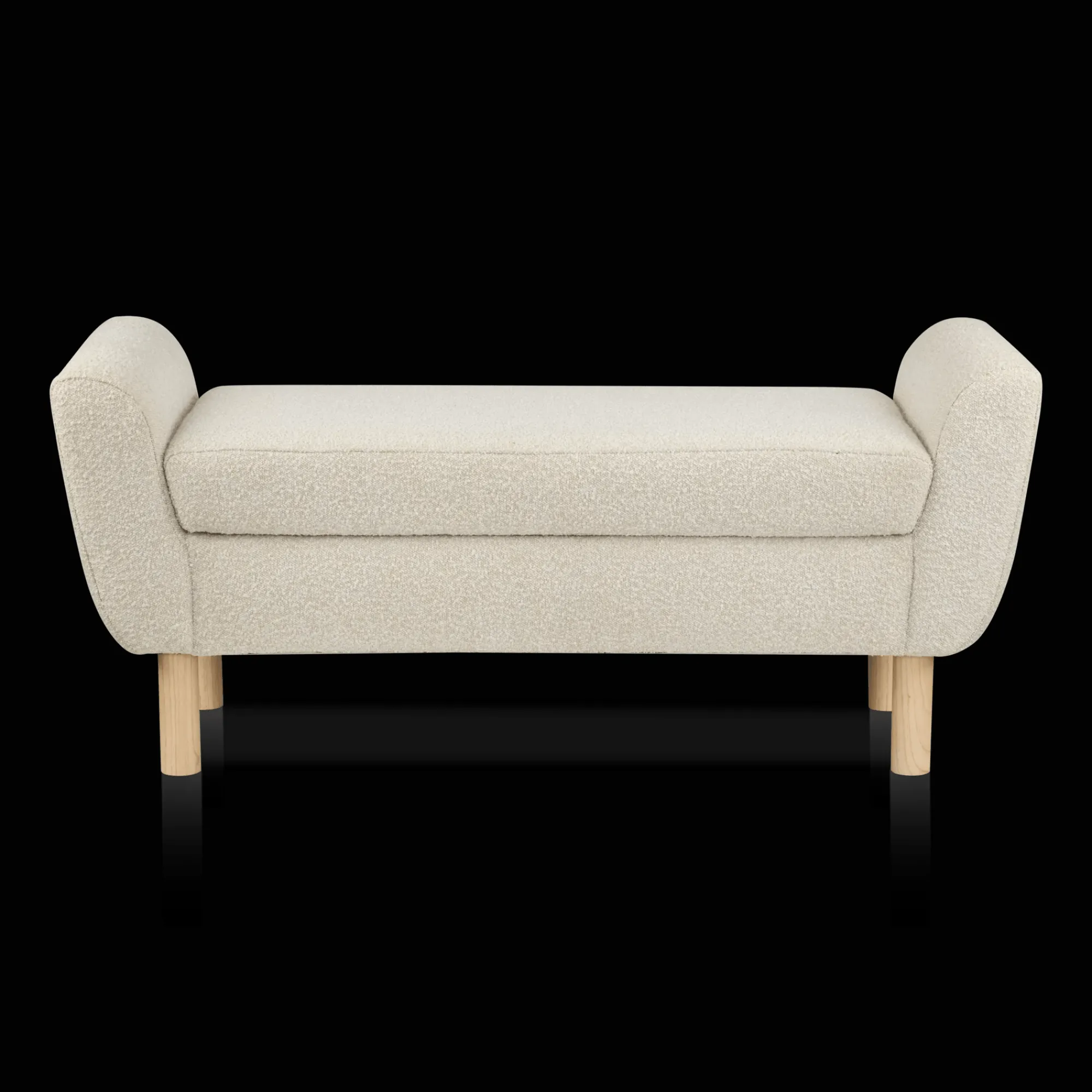 Sale Bouclair Fabric and Wood Bench