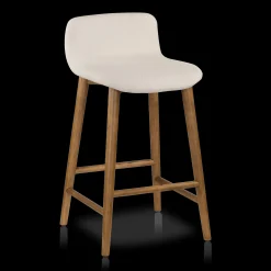 Best Bouclair Fabric and Wood Counter Stool