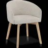 Outlet Bouclair Fabric and Wood Dining Chair