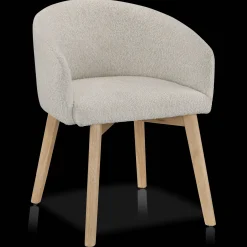 Outlet Bouclair Fabric and Wood Dining Chair